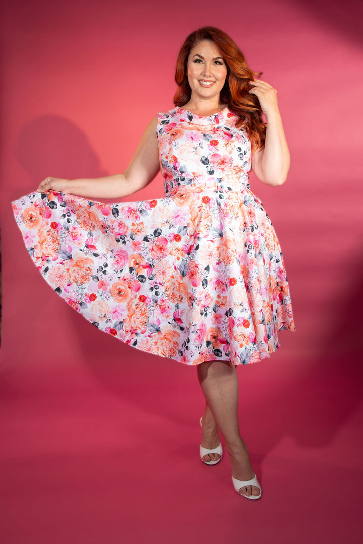 Suzette Dress - Coral Bouquet