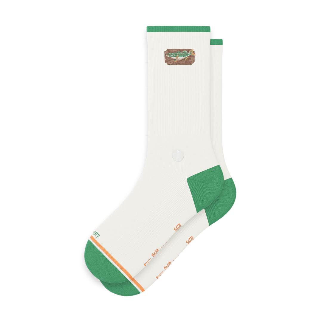 The Gone Fishing | Fishing Heel Hammock™ Crew Socks