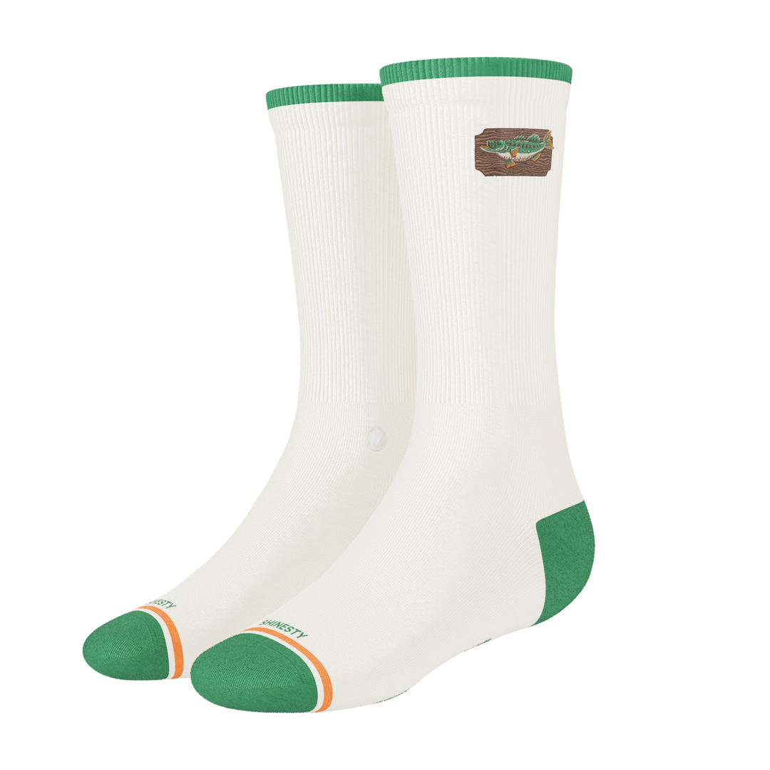 The Gone Fishing | Fishing Heel Hammock™ Crew Socks