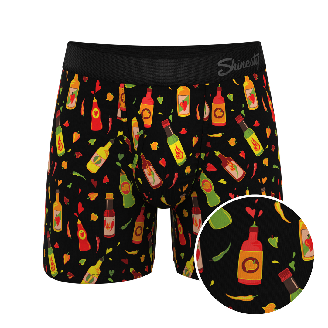 The Gotcha Sriracha | Hot Sauce Ball Hammock® Pouch Underwear With Fly