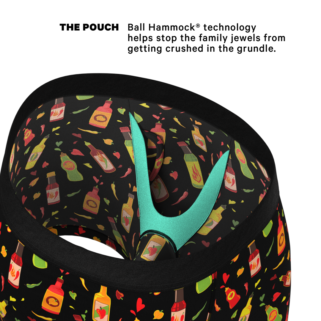 The Gotcha Sriracha | Hot Sauce Ball Hammock® Pouch Underwear With Fly