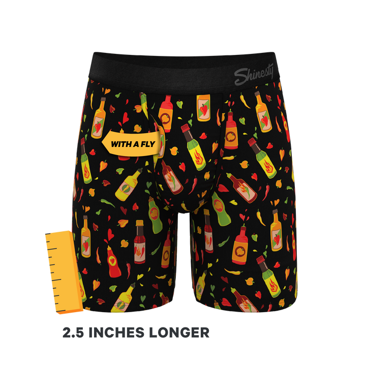 The Gotcha Sriracha | Hot Sauce Long Leg Ball Hammock® Pouch Underwear With Fly