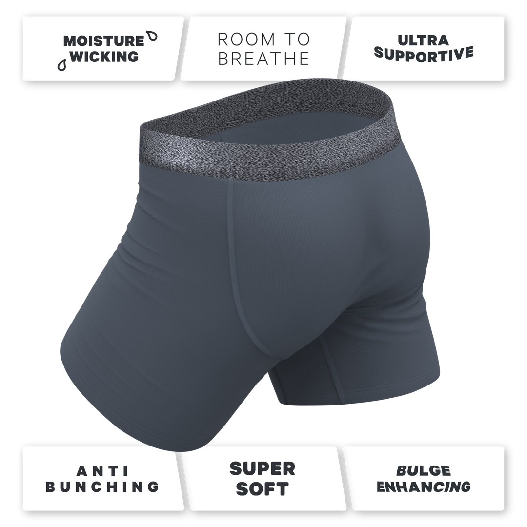 The Graphite | Tonal Grey Ball Hammock® Pouch Underwear With Fly