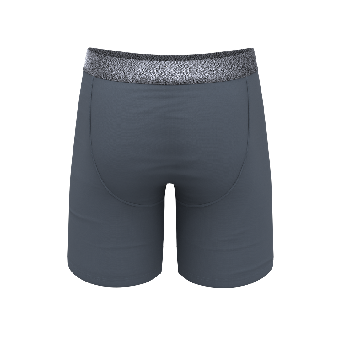 The Graphite | Tonal Grey Long Leg Ball Hammock® Pouch Underwear With Fly