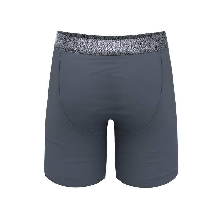 The Graphite | Tonal Grey Long Leg Ball Hammock® Pouch Underwear With Fly