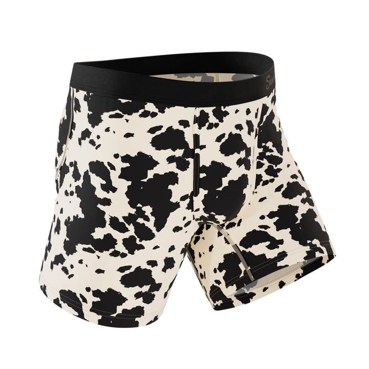 The Graze Escape | Cow Hide Fringe Ball Hammock® Pouch Underwear