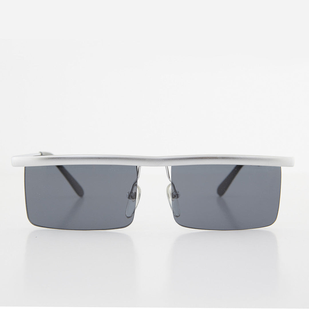 Futuristic Metal Rectangular Vintage Sunglass - Hans