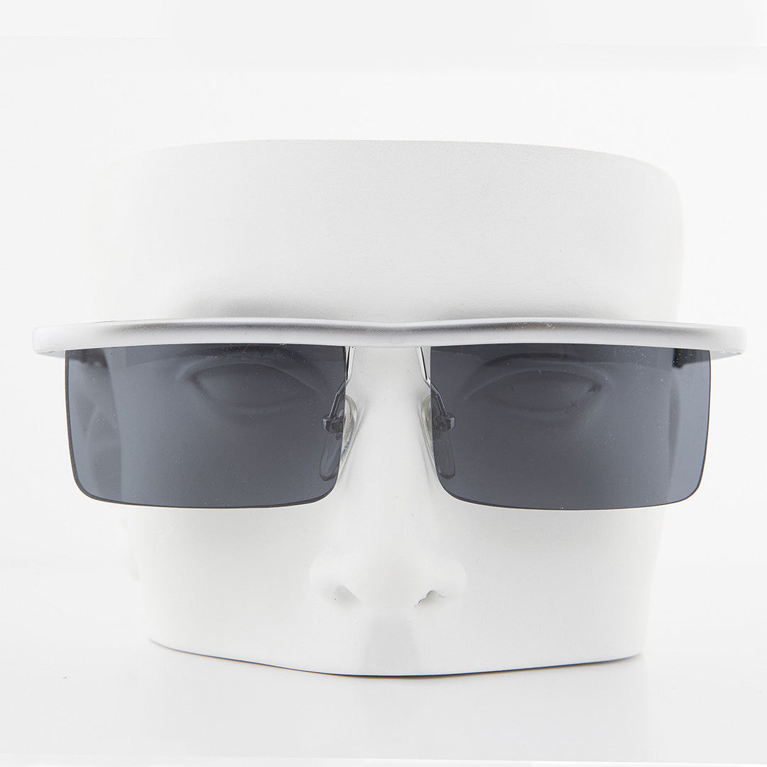 Futuristic Metal Rectangular Vintage Sunglass - Hans