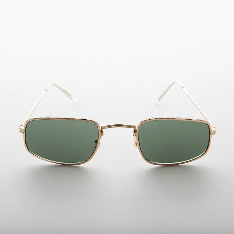 Small Rectangular Metal Vintage Sunglasses - Harvey