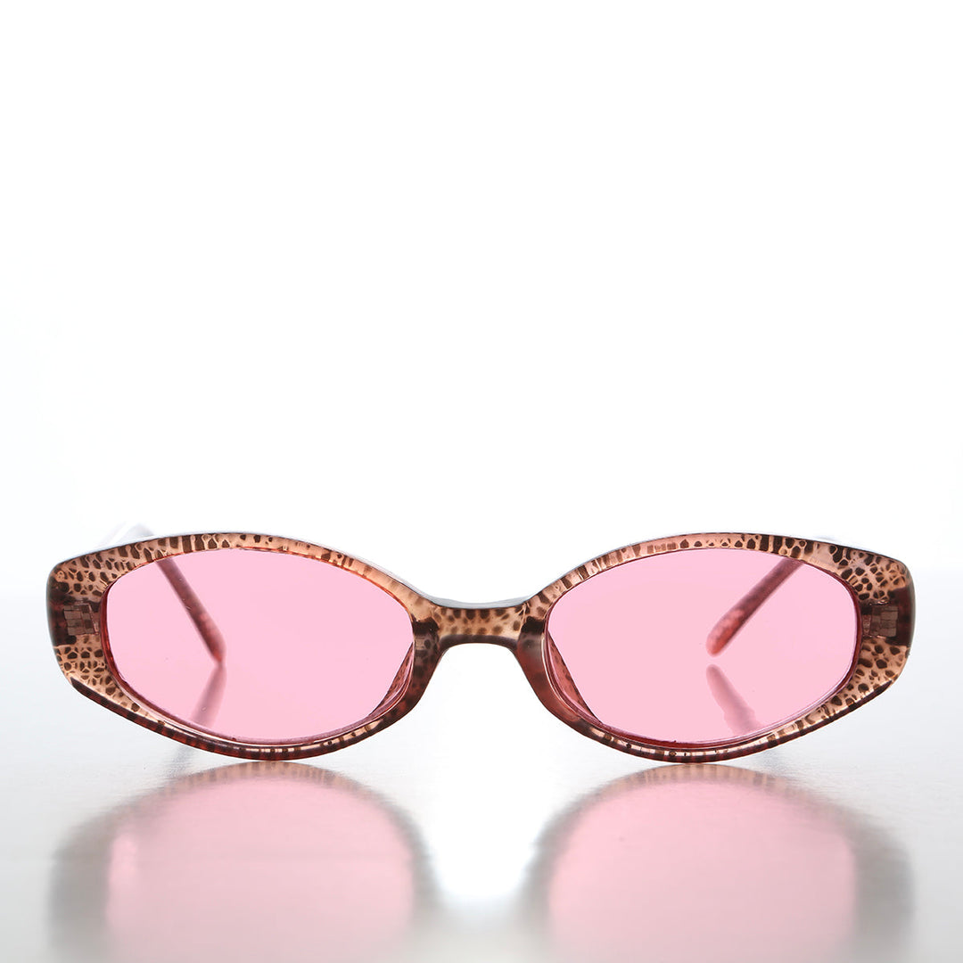 90s Oval Sunglasses with Tinted Lenses - Helena