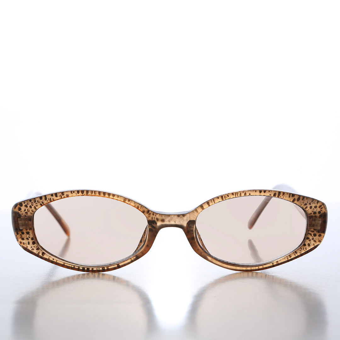 90s Oval Sunglasses with Light Tinted Lenses - Helena