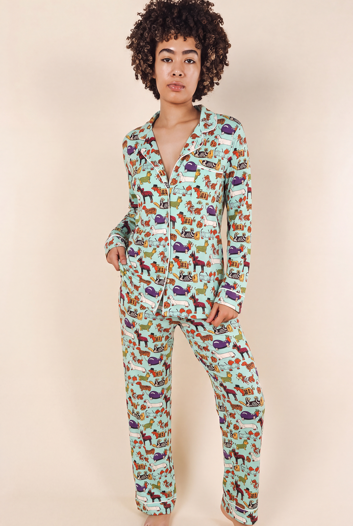 The Halloweenies | Halloween Dogs SleepDeep™ Women’s Long Sleeve Pajama Set