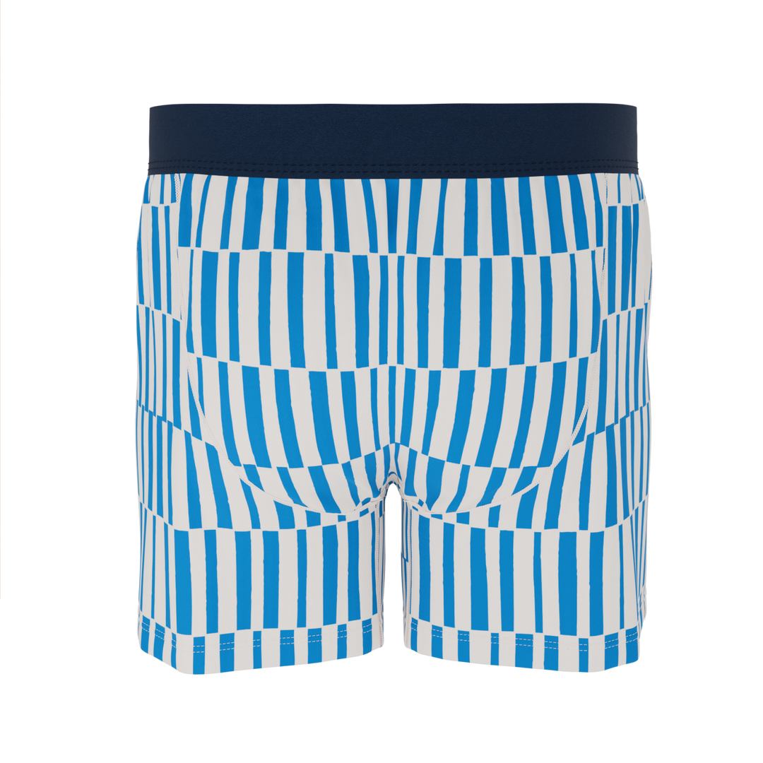 The Hamptons | Blue Mosaic Stripe Boxers