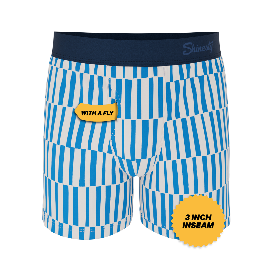 The Hamptons | Blue Mosaic Stripe Boxers