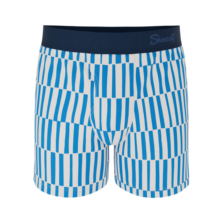The Hamptons | Blue Mosaic Stripe Boxers