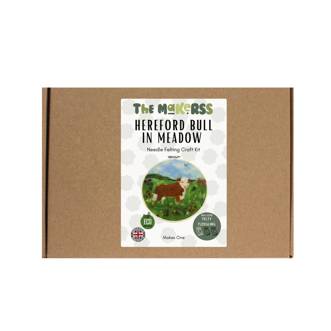 Hereford Bull Needle Felting Kit by The Makerss KT-Hereford Bull-Complete