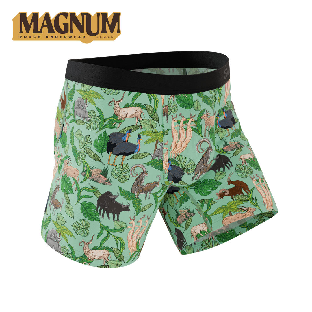 The Hornography | Tropical Animals Ball Hammock® Magnum Big Pouch Underwear