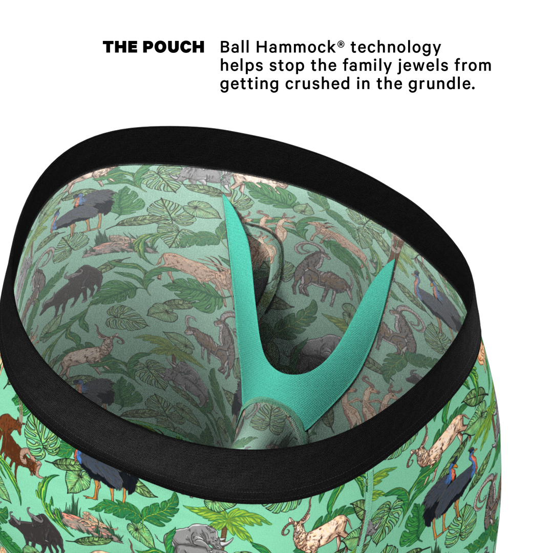The Hornography | Tropical Animals Ball Hammock® Pouch Underwear With Fly