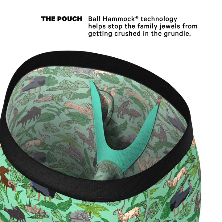 The Hornography | Tropical Animals Ball Hammock® Pouch Underwear With Fly