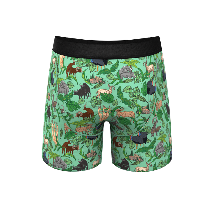 The Hornography | Tropical Animals Ball Hammock® Pouch Underwear With Fly
