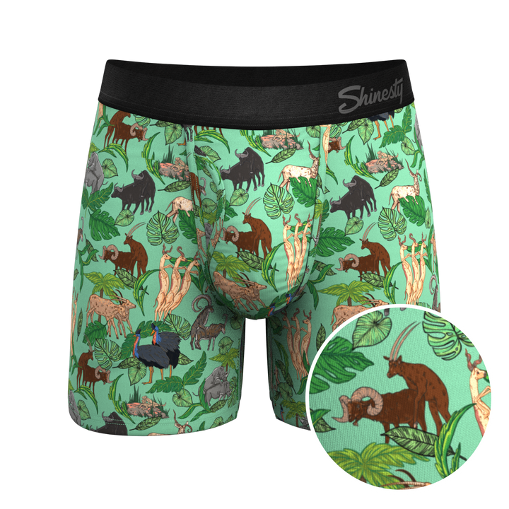 The Hornography | Tropical Animals Ball Hammock® Pouch Underwear With Fly