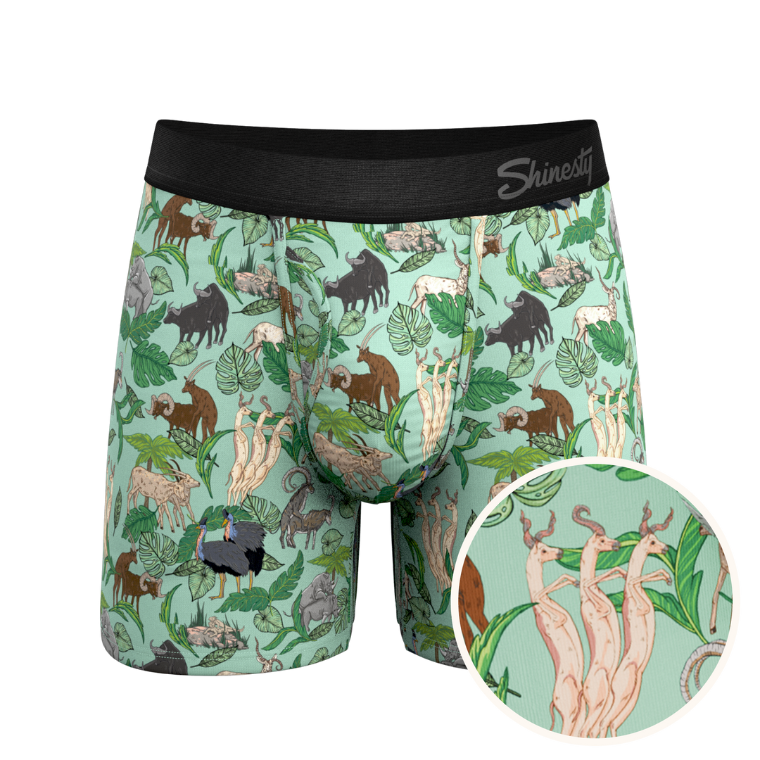 The Hornography | Tropical Animals Ball Hammock® Magnum Big Pouch Underwear