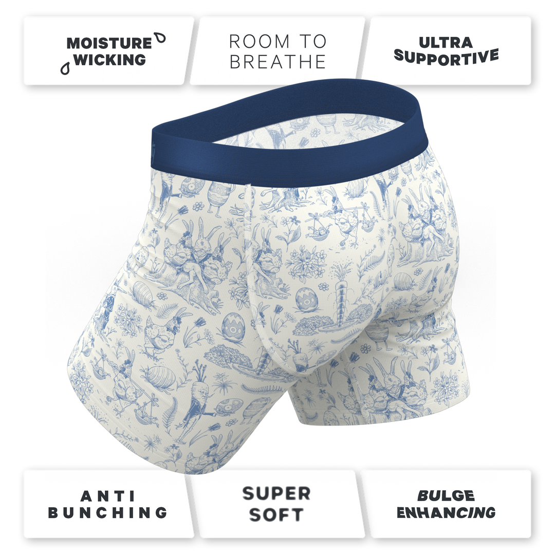 The Hot Cottontail | Easter Toile Ball Hammock® Pouch Underwear With Fly