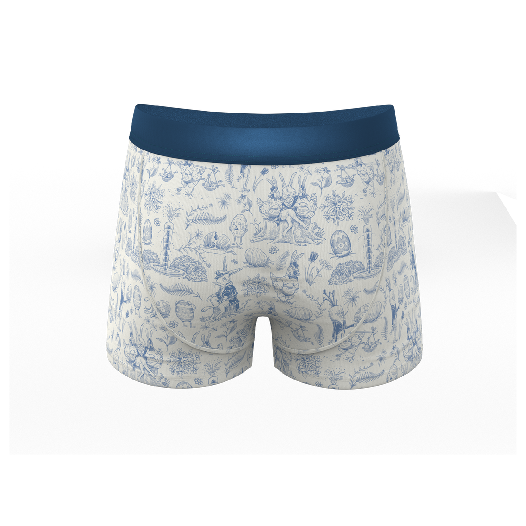 The Hot Cottontail | Easter Toile Ball Hammock® Pouch Trunks Underwear