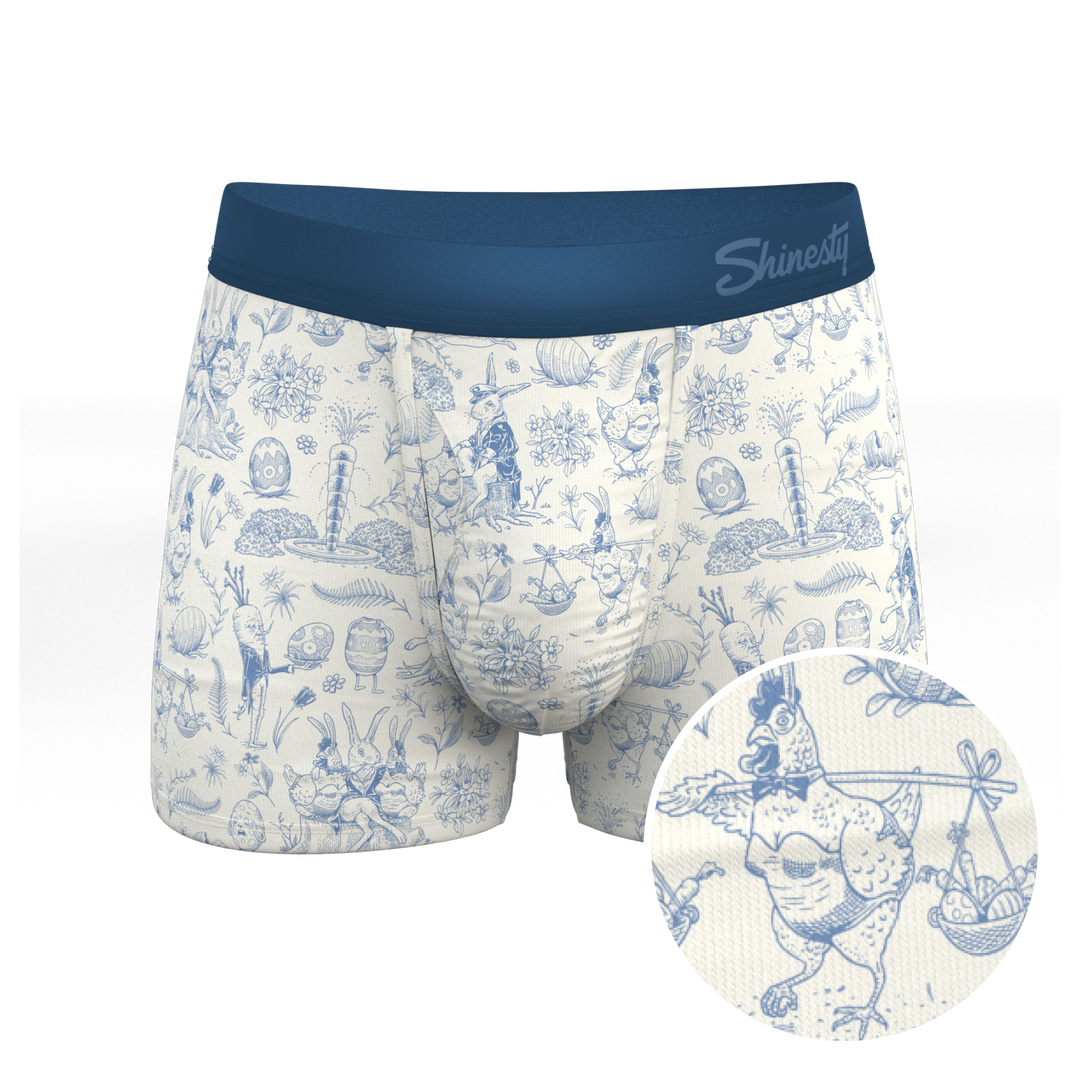 The Hot Cottontail | Easter Toile Ball Hammock® Pouch Trunks Underwear