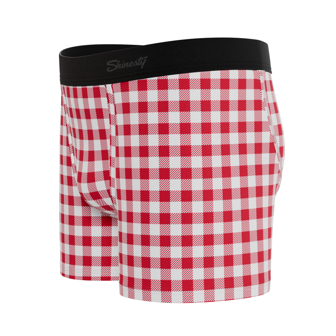 The Hot Diggity | Red Gingham Boy's Boxer Briefs