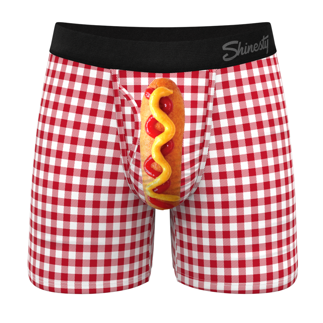 The Hot Diggity | Corn Dog Ball Hammock® Pouch Underwear With Fly