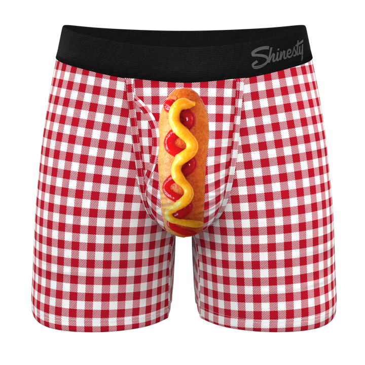 The Hot Diggity | Corn Dog Ball Hammock® Pouch Underwear With Fly