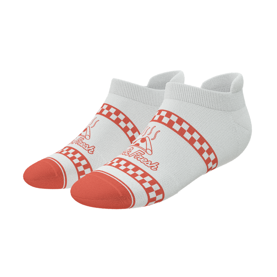 The Hot & Fresh | Pizza Box Heel Hammock™ Ankle Socks