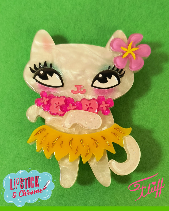 Tiki Hula Kitty Brooch by Miss Fluff x Lipstick & Chrome