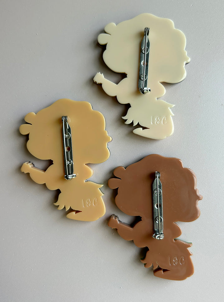 Hula Lula Tiki Girl Brooch by Miss Fluff x Lipstick & Chrome