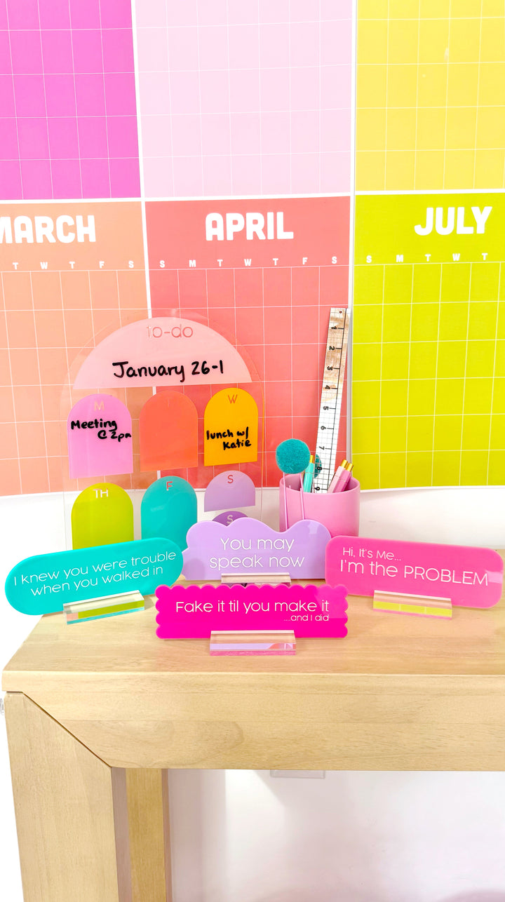 Custom Acrylic Desk Name Plate