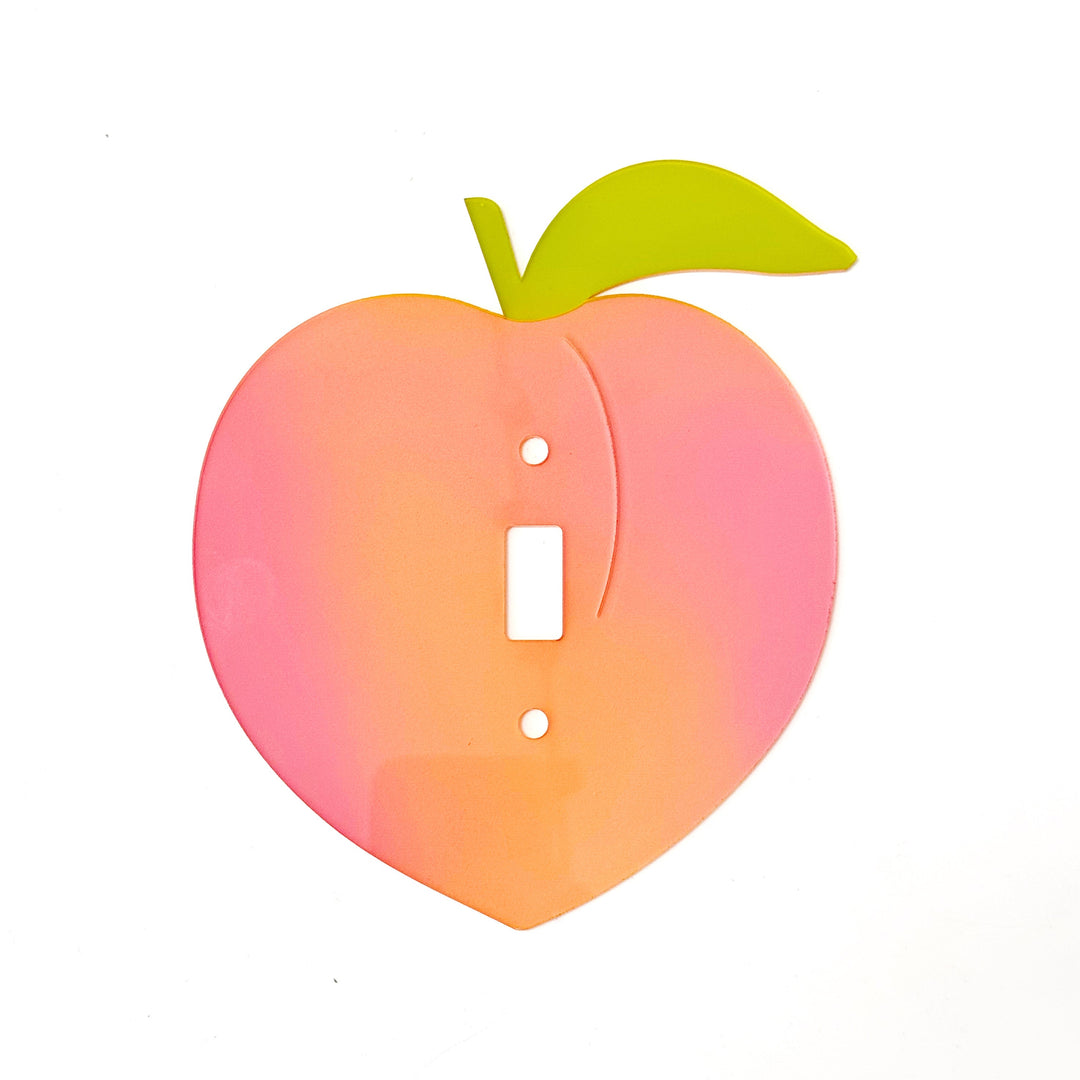 Peach acrylic light switch plate