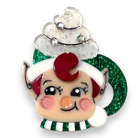 Jolly Jingler Mini Elf Mug Brooch by Lipstick & Chrome