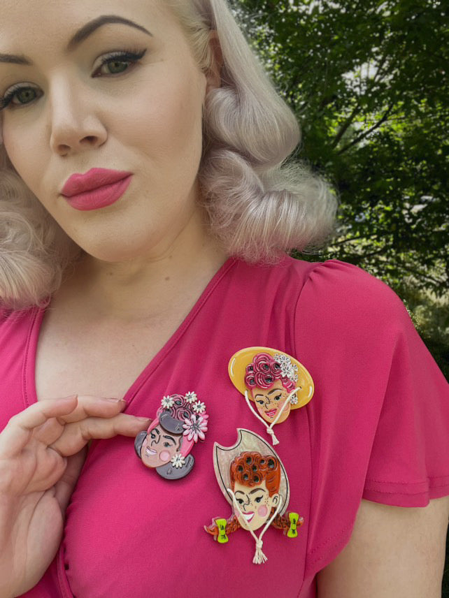 Darla the Cowgirl Brooch by Marla VonDuta x Lipstick & Chrome