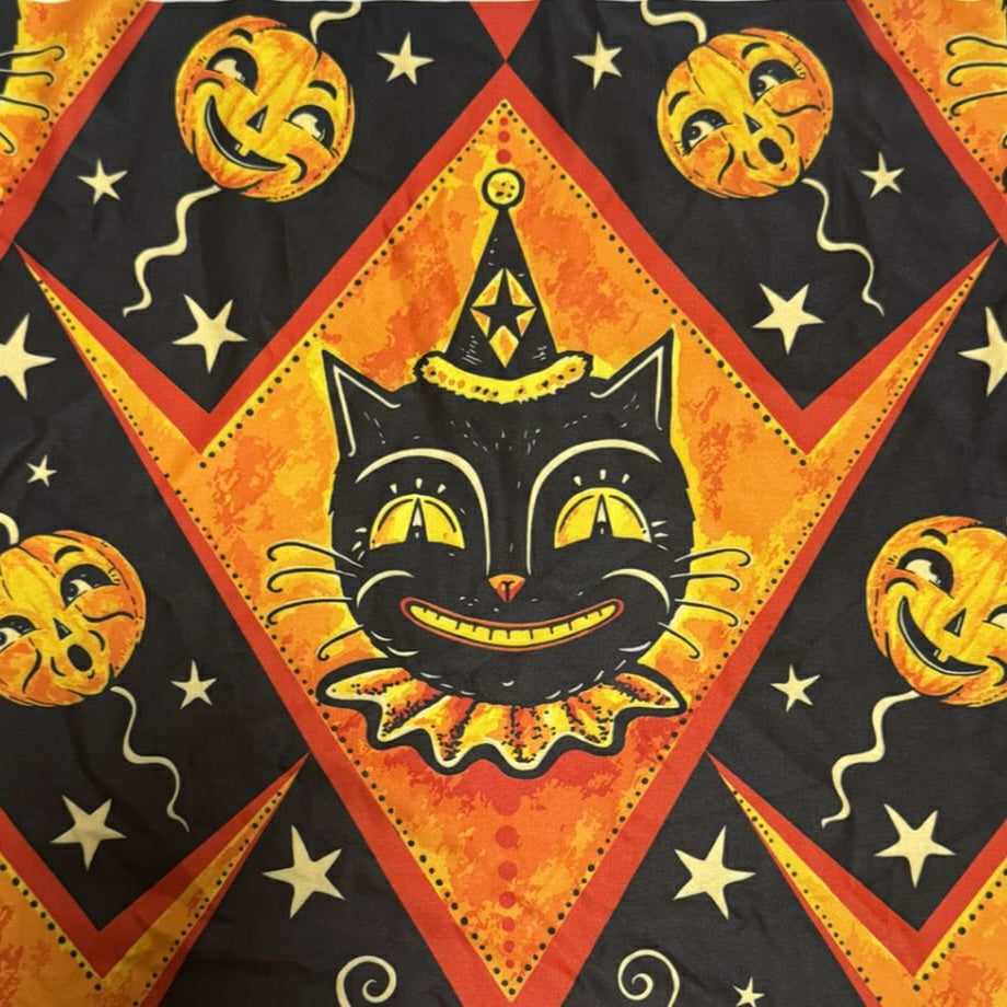 "Grinning Jack" (Johanna Parker Exclusive) Orange Vintage Cat - High-quality Leggings