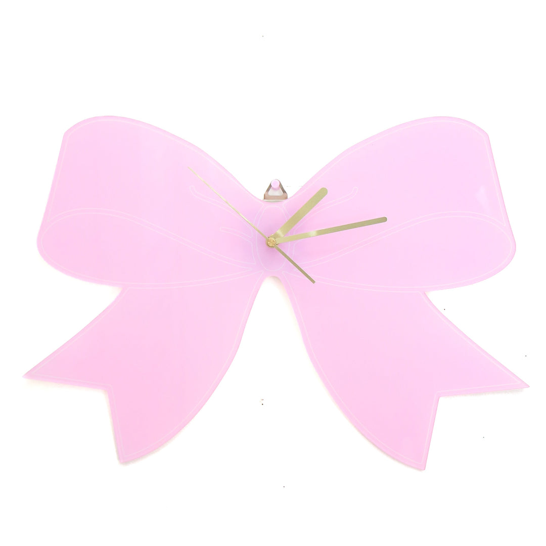 Pink bow clock