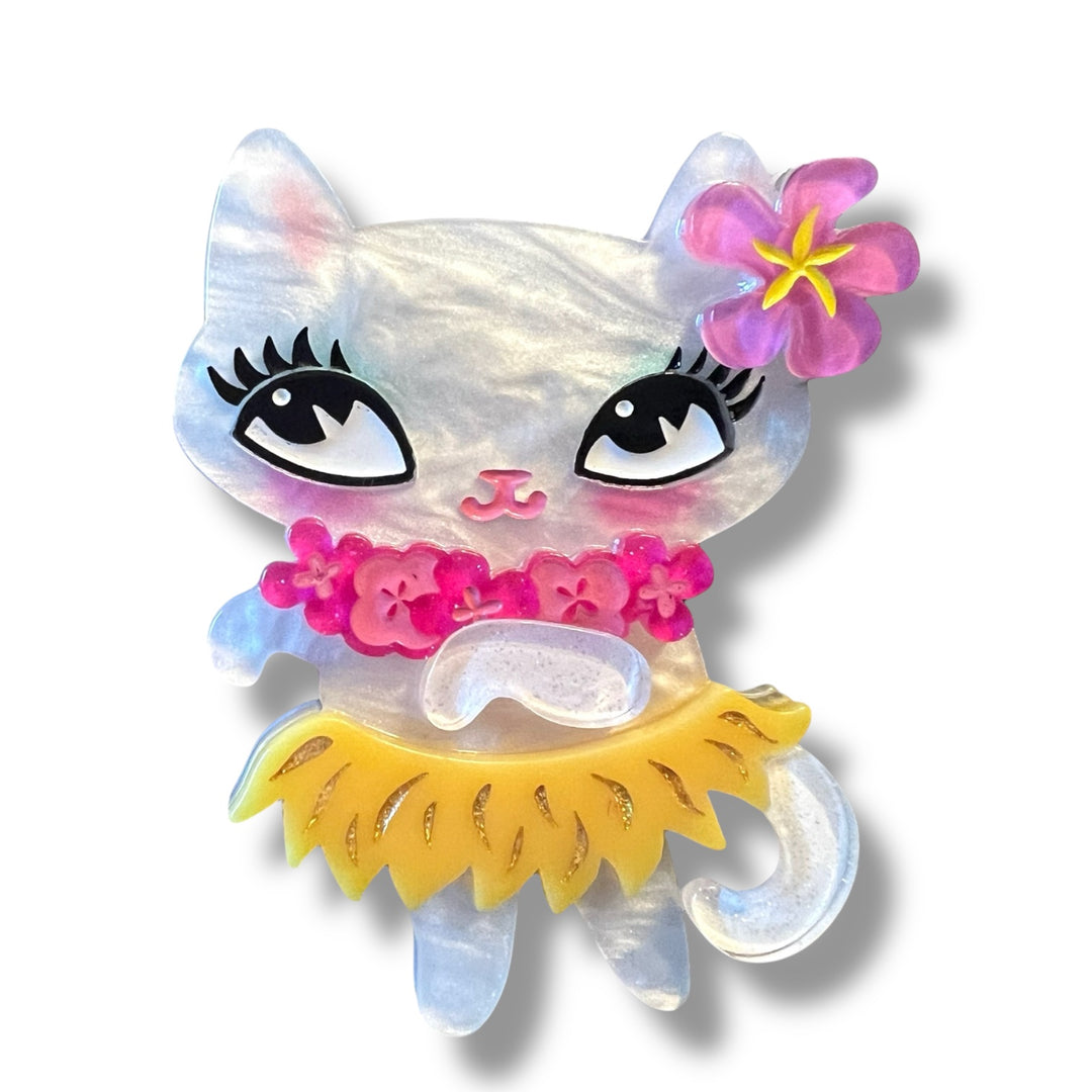 Tiki Hula Kitty Brooch by Miss Fluff x Lipstick & Chrome