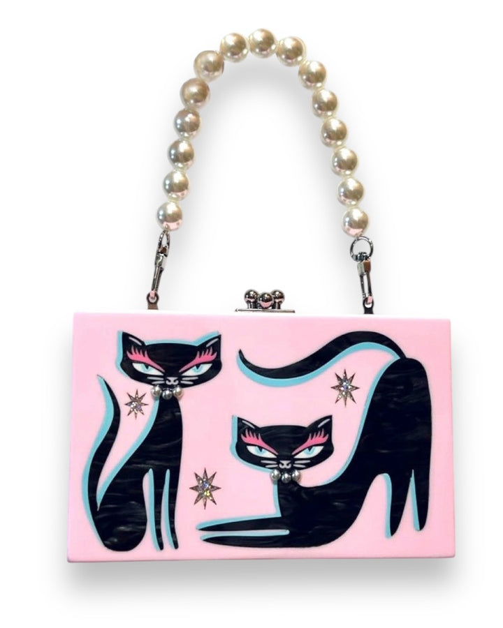 Kitty Chic Inlaid Acrylic Handbag by Miss Fluff x Lipstick & Chrome