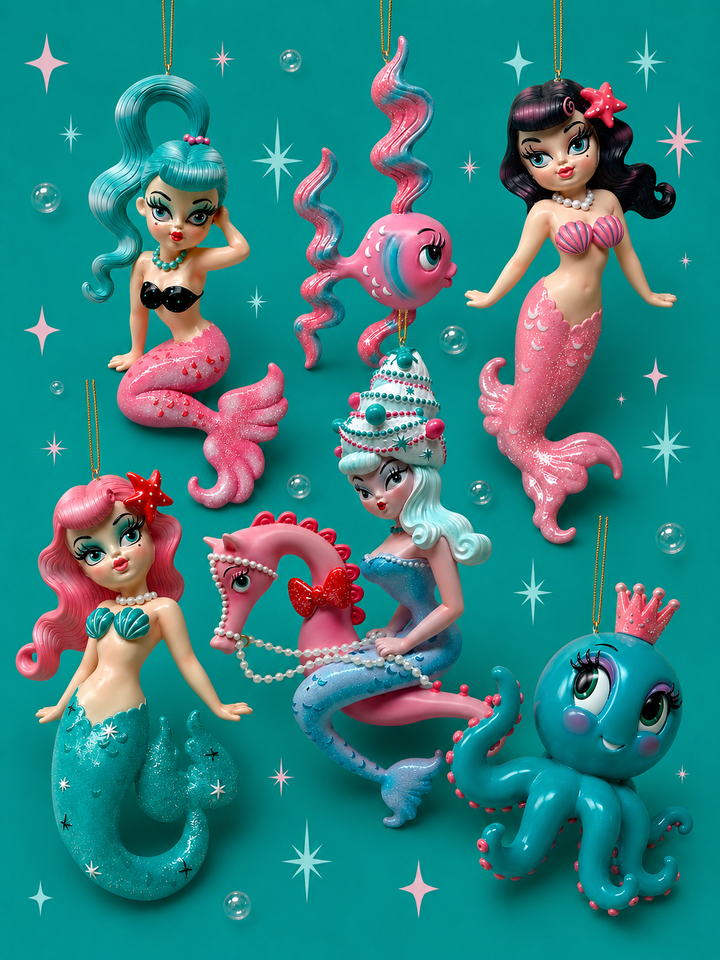 Miss Fluff Seaside Glamour Mermaid Ornament Bundle