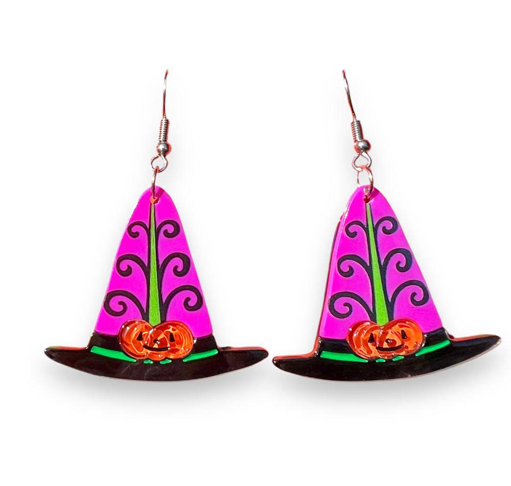 Hagatha's Hat Earrings product shot — witch hat earrings by Johanna Parker x Lipstick & Chrome