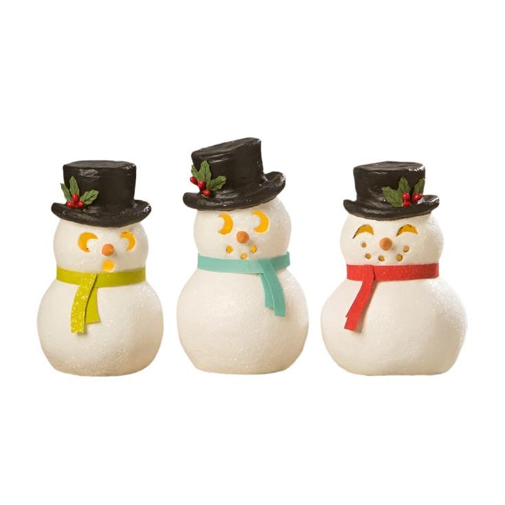 Snowman Luminary Set of 3 by Bethany Lowe