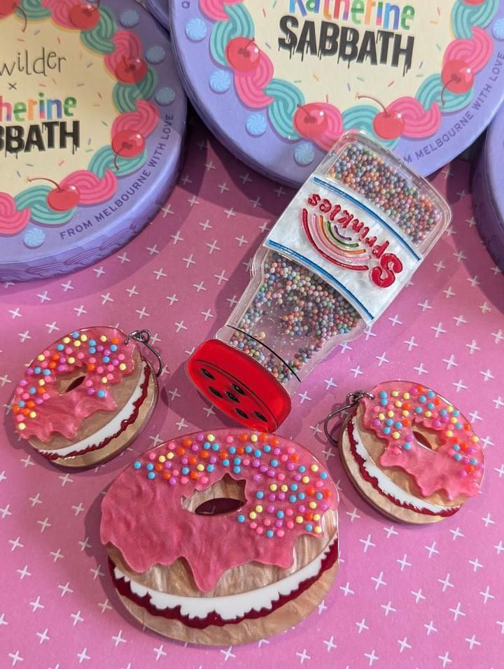 Donut Cake Brooch by Erstwilder x Katherine Sabbath