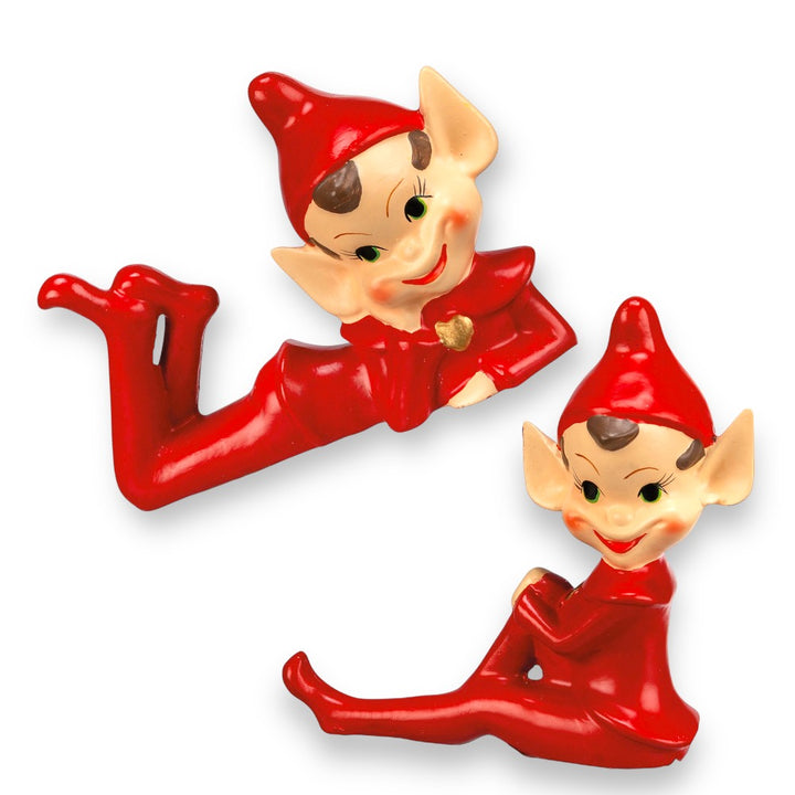 Girl & Boy Vintage Inspired Pixie Christmas Elf Set of 2