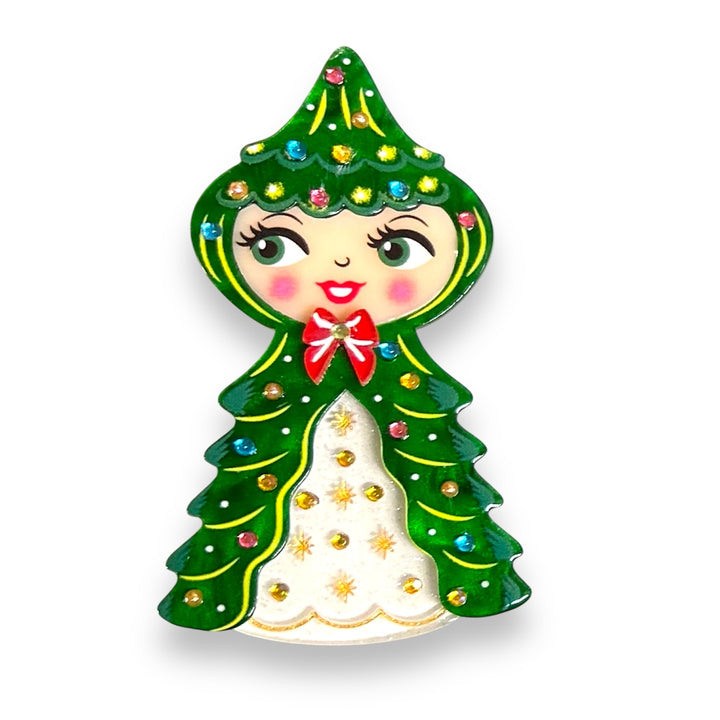 Holly Howard Tree Girl Brooch by Lipstick & Chrome x 50s Vintage Dame