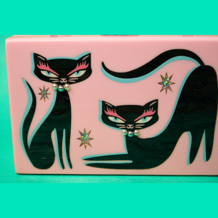 Kitty Chic Inlaid Acrylic Handbag by Miss Fluff x Lipstick & Chrome